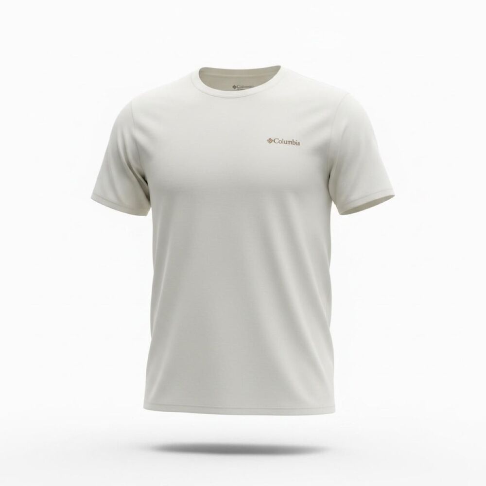 Columbia-sportswear Men's White and Cream T-shirt